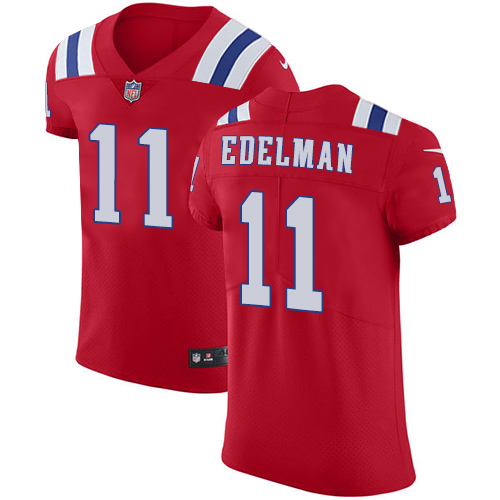 Patriots #11 Julian Edelman Red Alternate Men's Stitched Vapor Untouchable Elite Jersey