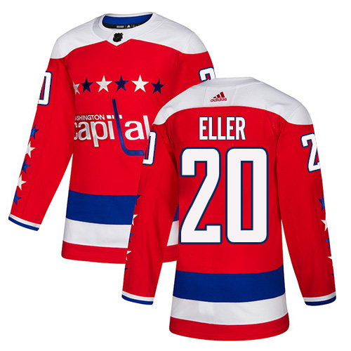 Adidas Washington Capitals #20 Lars Eller Red Alternate Authentic Stitched Jersey Men's