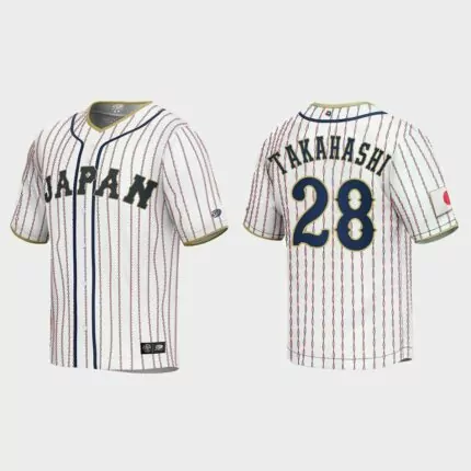 Hiroto Takahashi Japan Baseball 2023 World Baseball Classic Jersey – White