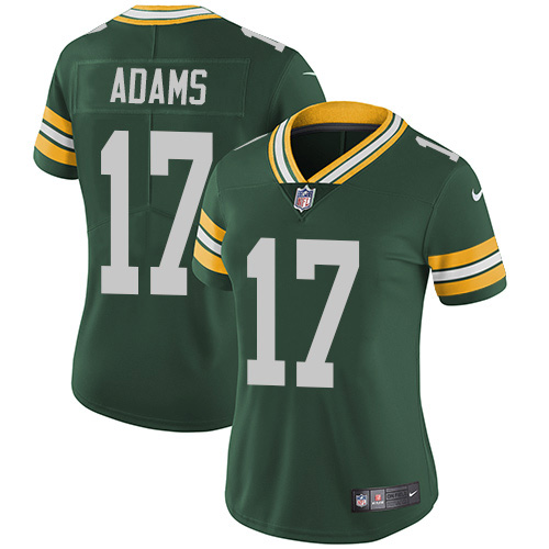 Packers #17 Davante Adams Green Team Color Women's Stitched Vapor Untouchable Limited Jersey