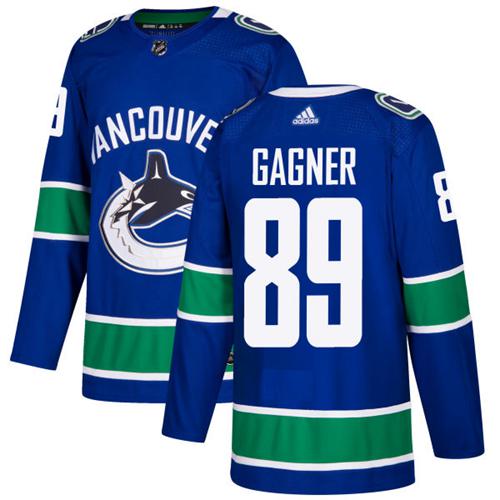 Adidas Vancouver Canucks #89 Sam Gagner Blue Home Authentic Stitched Jersey Men's