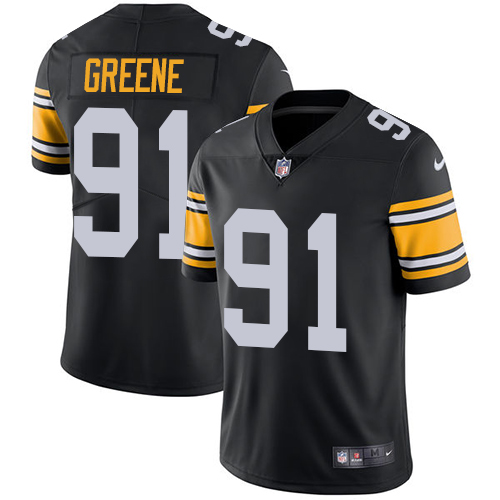 Pittsburgh Steelers #91 Kevin Greene Black Alternate Men's Stitched Vapor Untouchable Limited Jersey Men's