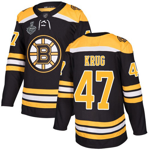 Adidas Boston Bruins #47 Torey Krug Black Home Authentic Stanley Cup Final Bound Stitched Jersey Men's
