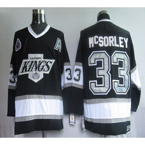 Los Angeles Kings #33 Martin McSorley Black CCM Throwback Stitched Jersey Men's