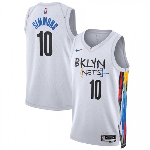 Brooklyn Brooklyn Nets #10 Ben Simmons Unisex White 2022-23 Swingman Jersey - City Edition Mens