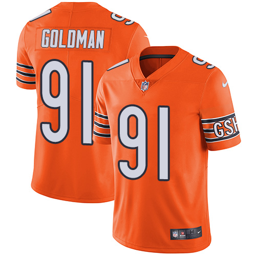Chicago Bears #91 Eddie Goldman Orange Men's Stitched Limited Rush Jersey Men's