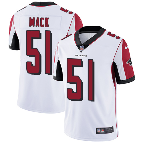 Atlanta Falcons #51 Alex Mack White Men's Stitched Vapor Untouchable Limited Jersey Men's