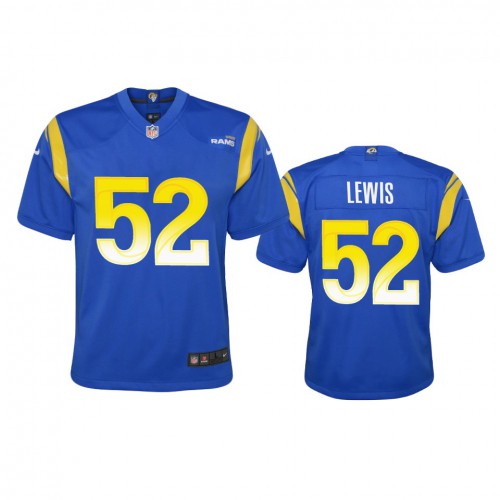 Los Angeles Los Angeles Rams #52 Terrell Lewis Youth Game Jersey - Royal Youth