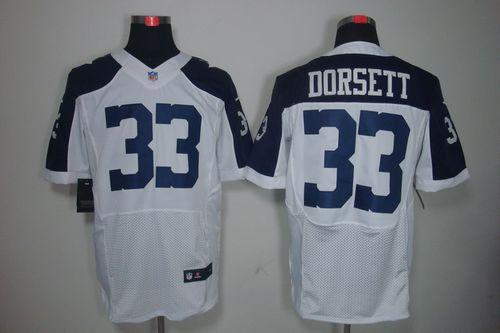 Cowboys #33 Tony Dorsett White Thanksgiving Throwback Men's Stitched Elite Jersey