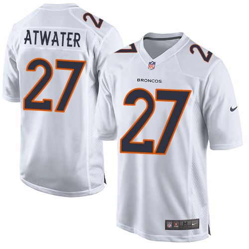 Denver Broncos #27 Steve Atwater White Youth Stitched Game Event Jersey Youth