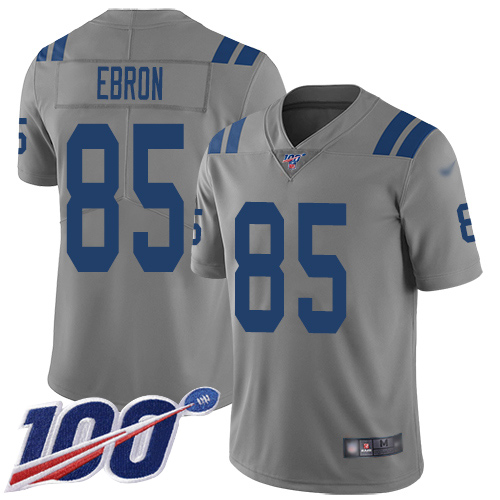 Indianapolis Colts #85 Eric Ebron Gray Men's Stitched Limited Inverted Legend 100th Season Jersey Men's