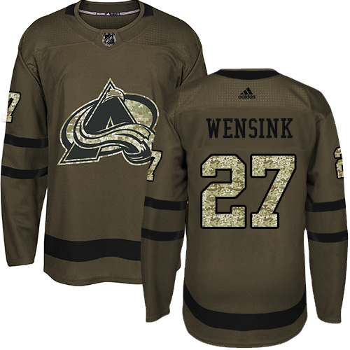 Adidas Colorado Avalanche #27 John Wensink Green Salute to Service Stitched Jersey Men's