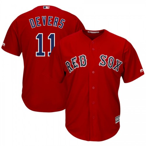 Boston Boston Red Sox #11 Rafael Devers Majestic Alternate Official Cool Base Player Jersey Scarlet Men's