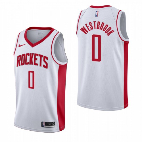 Houston Houston Rockets #0 Russell Westbrook Mens 2019-20 Association Edition White Stitched Jersey Mens