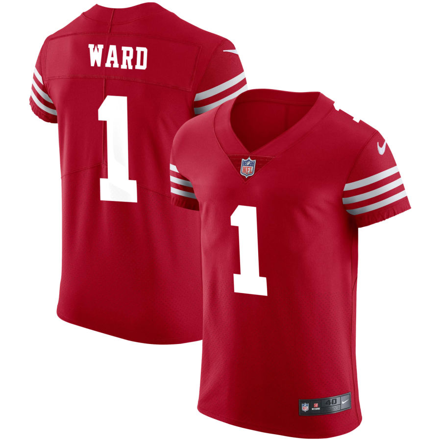 San Francisco 49ers #1 Jimmie Ward Scarlet Men's 2022-23 Authentic Stitched Vapor Untouchable Elite Jersey