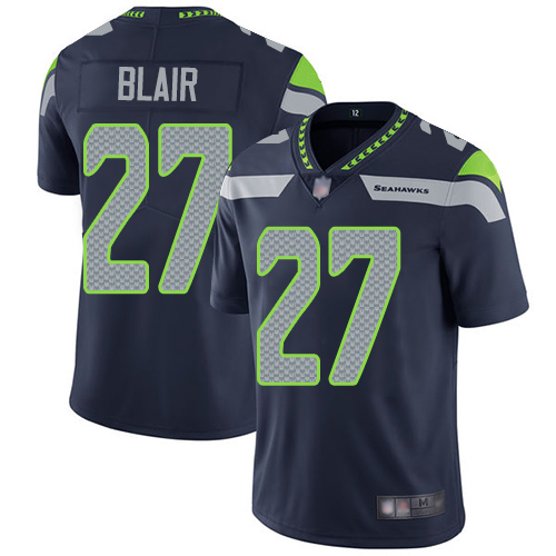 Seattle Seahawks #27 Marquise Blair Steel Blue Team Color Youth Stitched Vapor Untouchable Limited Jersey Youth