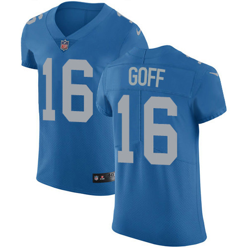Detroit Lions #16 Jared Goff Blue Team Color Men's Stitched Vapor Untouchable Elite Jersey