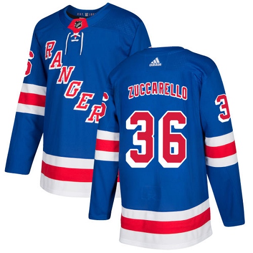 Adidas New York Rangers #36 Mats Zuccarello Royal Blue Home Authentic Stitched Jersey Men's