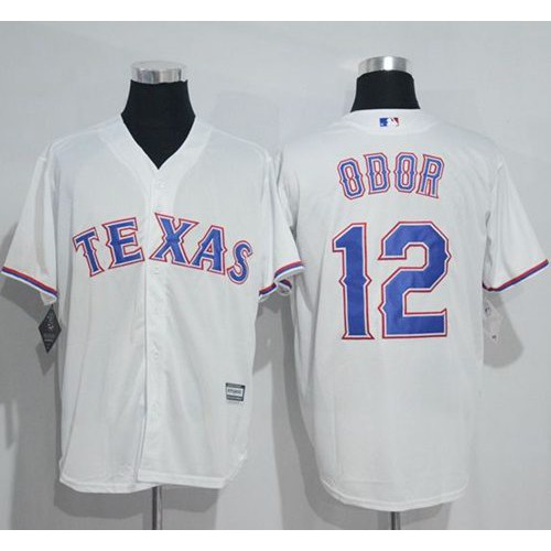 Texas Rangers #12 Rougned Odor White New Cool Base Stitched Jersey Men's