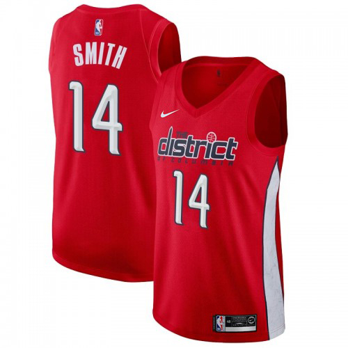 Washington Wizards #14 Ish Smith Red Womens Swingman Earned Edition Jersey Womens