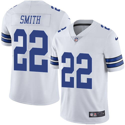 Cowboys #22 Emmitt Smith White Youth Stitched Vapor Untouchable Limited Jersey
