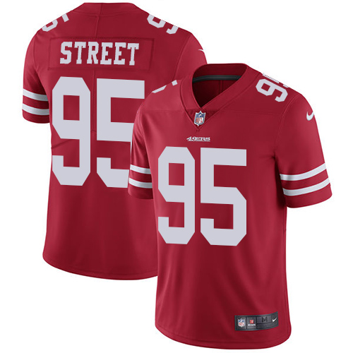 San Francisco 49ers #95 Kentavius Street Red Team Color Men's Stitched Vapor Untouchable Limited Jersey Men's