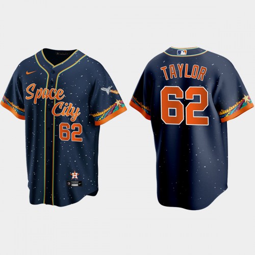 Houston Houston Astros #62 Blake Taylor Navy Men's 2021 City Connect Replica Jersey Men's