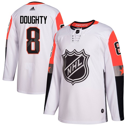 Adidas Los Angeles Kings #8 Drew Doughty White 2018 All-Star Pacific Division Authentic Stitched Jersey Men's