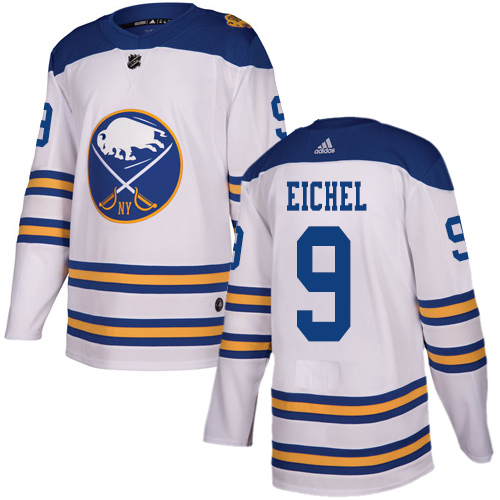 Adidas Buffalo Sabres #9 Jack Eichel White Authentic 2018 Winter Classic Stitched Jersey Men's