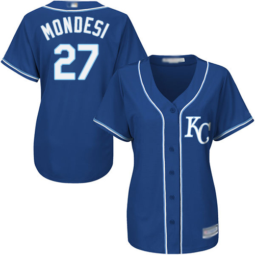 Kansas City Royals #27 Raul Mondesi Royal Blue Alternate Women's Stitched Jersey Womens