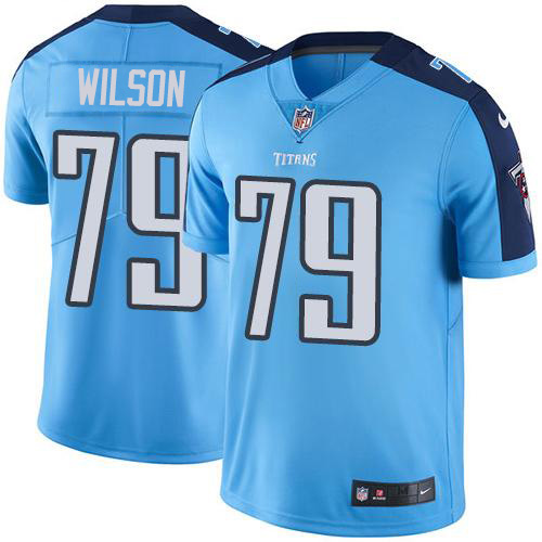 Tennessee Titans #79 Isaiah Wilson Light Blue Men's Stitched Limited Rush Jersey Men's