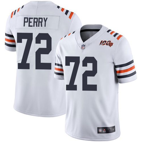 Chicago Bears #72 William Perry White Alternate Men's Stitched Vapor Untouchable Limited 100th Season Jersey Men's