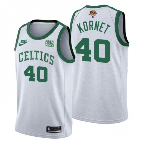 Boston Boston Celtics #40 Luke Kornet Releases Classic Edition Womens 2022 Finals 75th Anniversary Jersey White Womens