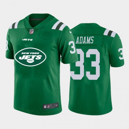 New York New York Jets #33 Jamal Adams Green Men's Big Team Logo Vapor Limited Jersey Men's