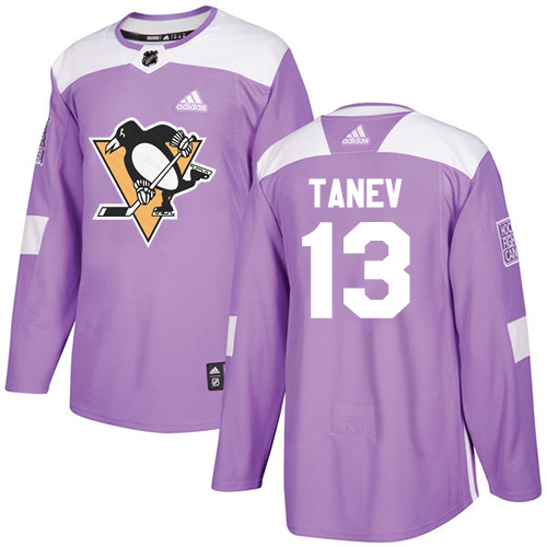Adidas Pittsburgh Penguins #13 Brandon Tanev Purple Authentic Fights Cancer Stitched Youth Jersey Youth
