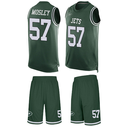 Jets #57 C.J. Mosley Martin Green Team Color Men's Stitched Limited Tank Top Suit Jersey