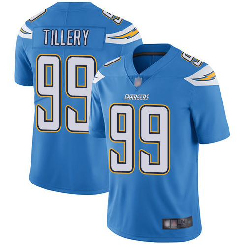 Los Angeles Chargers #99 Jerry Tillery Electric Blue Alternate Youth Stitched Vapor Untouchable Limited Jersey Youth