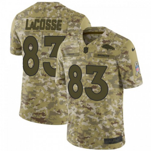 Denver Broncos #83 Matt LaCosse Camo Men's Stitched Limited 2018 Salute To Service Jersey Men's
