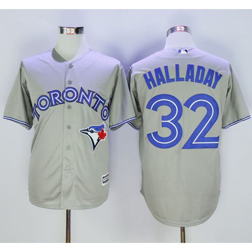 Toronto Blue Jays #32 Roy Halladay Grey New Cool Base Stitched Jersey Men's