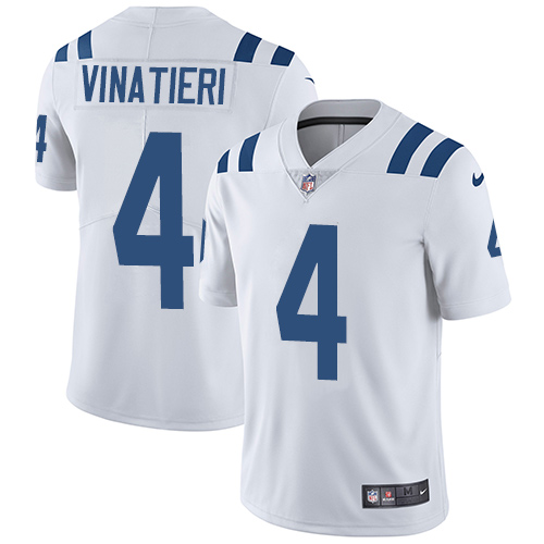 Indianapolis Colts #4 Adam Vinatieri White Men's Stitched Vapor Untouchable Limited Jersey Men's