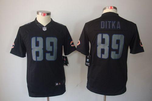 Bears #89 Mike Ditka Black Impact Youth Stitched Limited Jersey
