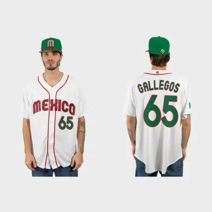 Giovanny Gallegos Mexico Baseball 2023 World Baseball Classic Jersey – White