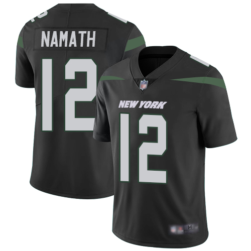 Jets #12 Joe Namath Black Alternate Youth Stitched Vapor Untouchable Limited Jersey