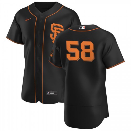 San Francisco San Francisco Giants #58 Trevor Gott Men's Black Alternate 2020 Authentic Player Jersey Men's