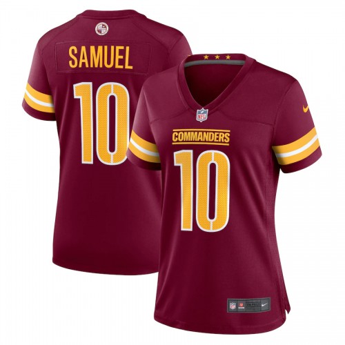 Washington Washington Commanders #10 Curtis Samuel Burgundy Women's Game Jersey Womens