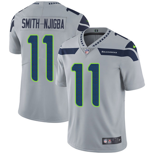 Seahawks #11 Jaxon Smith-Njigba Grey Alternate Men's Stitched Vapor Untouchable Limited Jersey