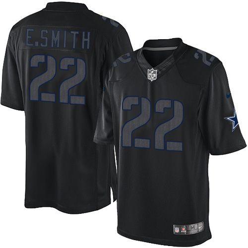 Cowboys #22 Emmitt Smith Black Men's Stitched Impact Limited Jersey