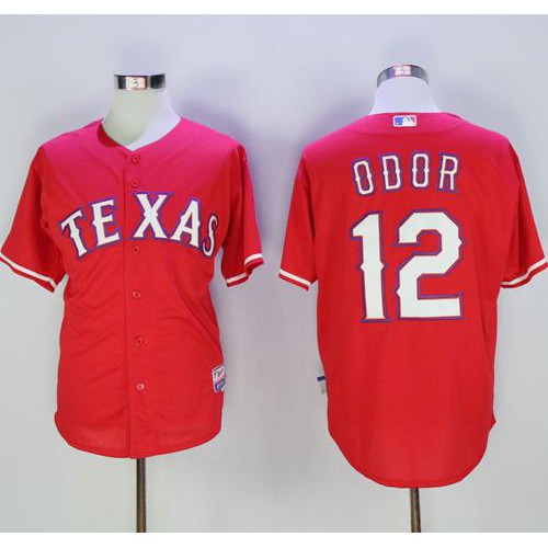 Texas Rangers #12 Rougned Odor Red Cool Base Stitched Jersey Men's