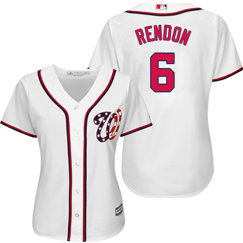 Washington Nationals #6 Anthony Rendon White Home Women's Stitched Jersey Womens