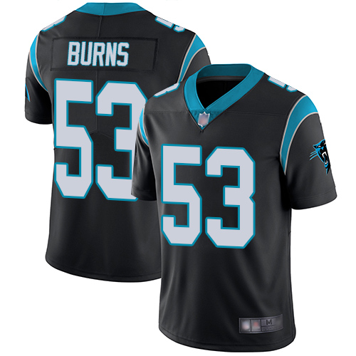 Panthers #53 Brian Burns Black Team Color Youth Stitched Vapor Untouchable Limited Jersey